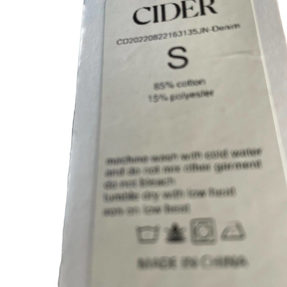 Cider Jeans Hi Rise 100% Cotton Wide Leg Super Soft Size Small New - Picture 7 of 7